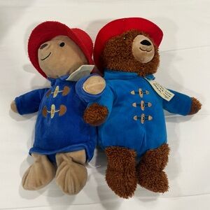 Bundle of two Kohl’s Cares Paddington Bear plush stuffed animals.